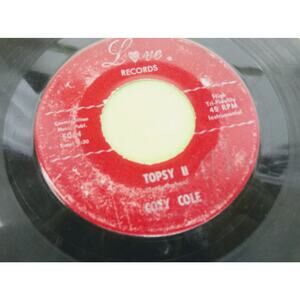 Cozy Cole -‎ Topsy I / Topsy II - Love Records 45rpm Vinyl Record Single 7"